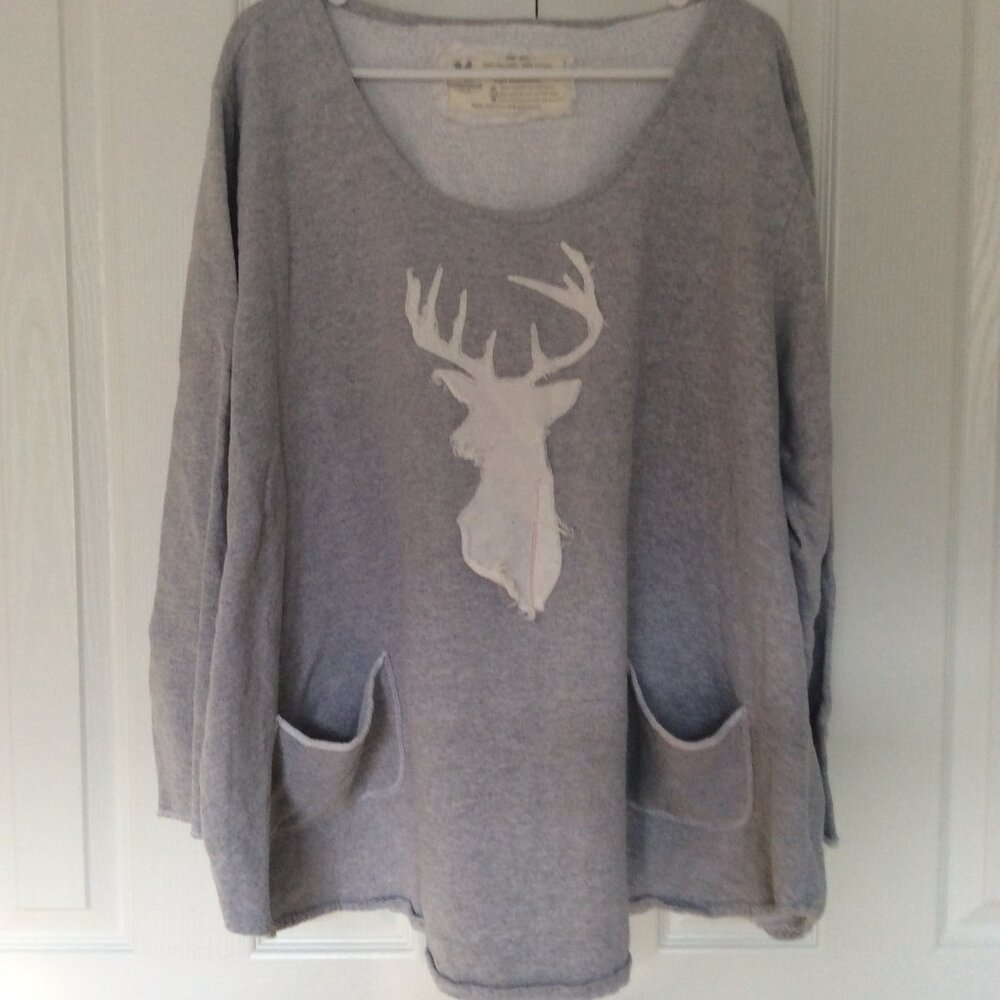 Plus size, Comfy fleece/sweatshirt pullover, Farmhouse Frocks, Size 2X